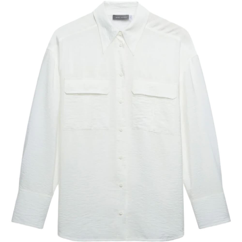 Mint Velvet White Utility Pocket Shirt
